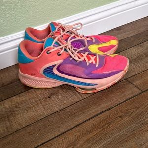 Nike Giannis size 10.5 men’s work and has some marks of wear